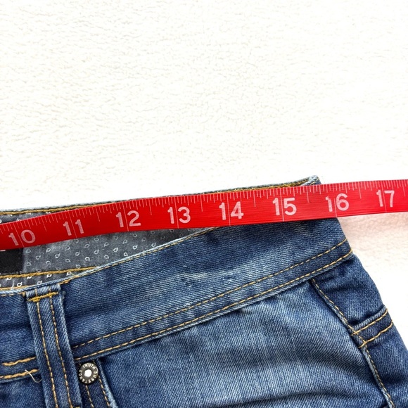Truth Substance Med Blue Faded Whiskered Mens Straight Leg Jeans Size 32/32 - Picture 13 of 15